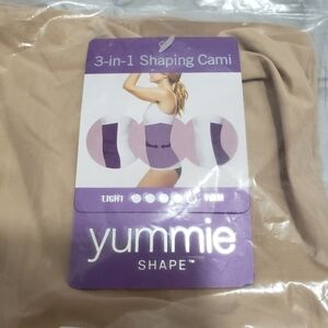Yummie 3-In-1 Shaping Cami Tank Womens Size 1X Frappe Shape Wear Seamless